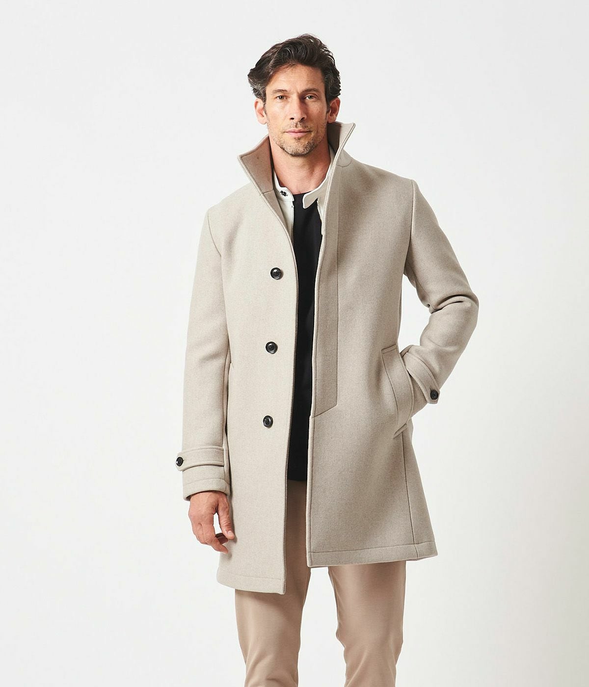 STAND COLLAR COAT 1012420006｜junhashimoto（ジュンハシモト）通販
