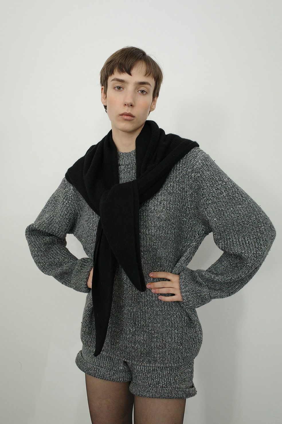 OVER FORM SLEEVE KNIT TOPS 19106-2242｜CLANE クラネ通販