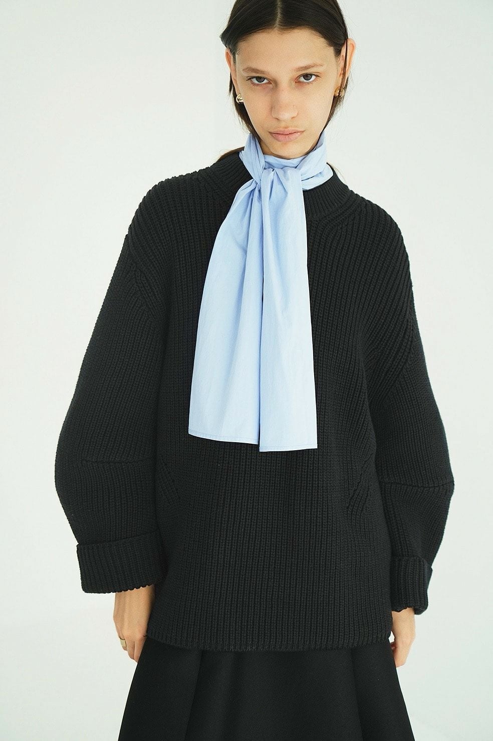 OVER FORM SLEEVE KNIT TOPS 19106-2242｜CLANE クラネ通販