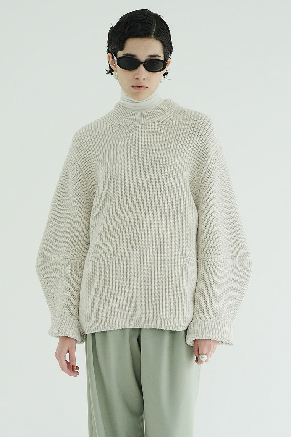 OVER FORM SLEEVE KNIT TOPS 19106-2242｜CLANE クラネ通販