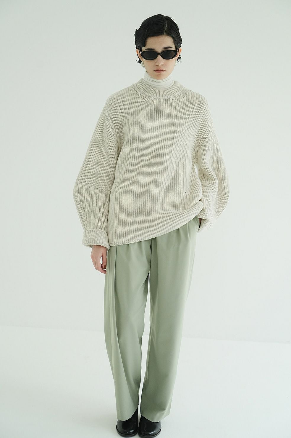 OVER FORM SLEEVE KNIT TOPS 19106-2242｜CLANE クラネ通販