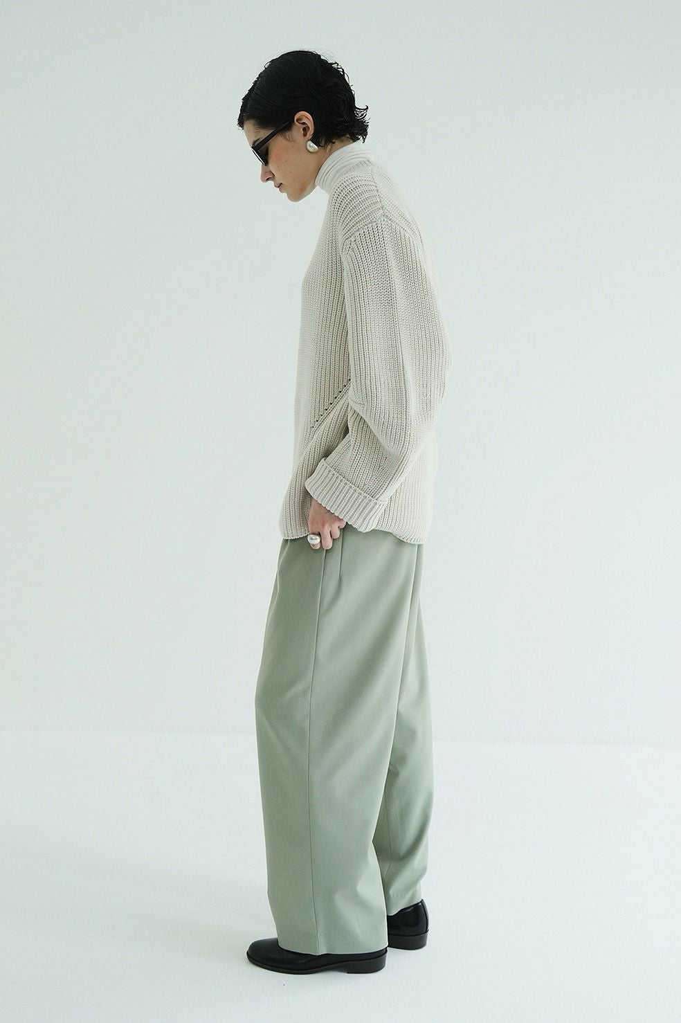 OVER FORM SLEEVE KNIT TOPS 19106-2242｜CLANE クラネ通販
