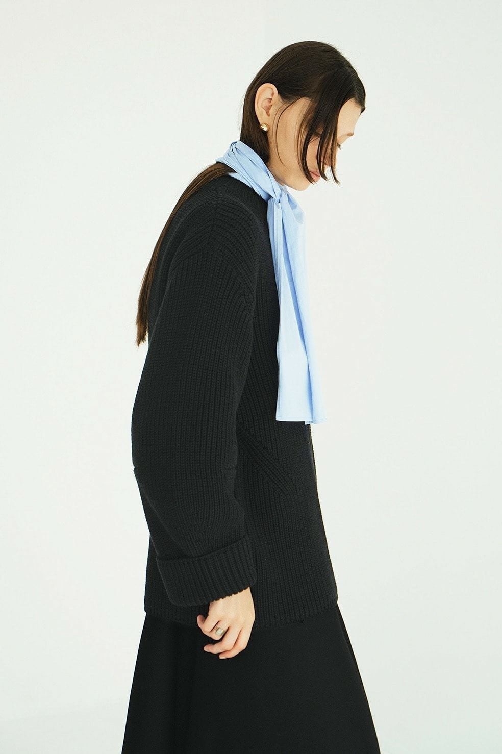 OVER FORM SLEEVE KNIT TOPS 19106-2242｜CLANE クラネ通販