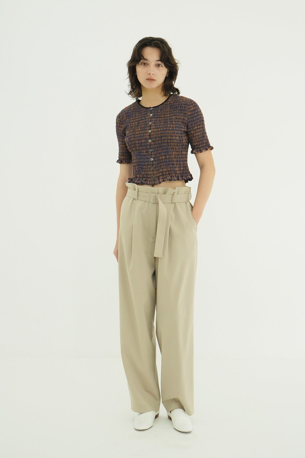 WAIST BELT DAD PANTS 10110-7233｜CLANE クラネ通販