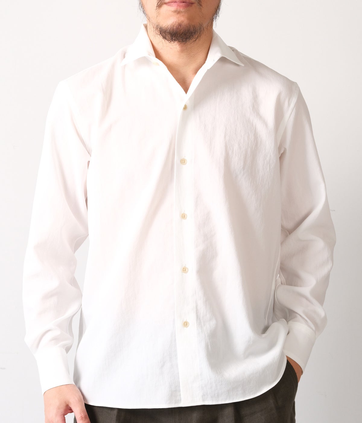 HORIZONTALCOLLAR SHIRT 1062610003｜junhashimoto（ジュンハシモト）通販