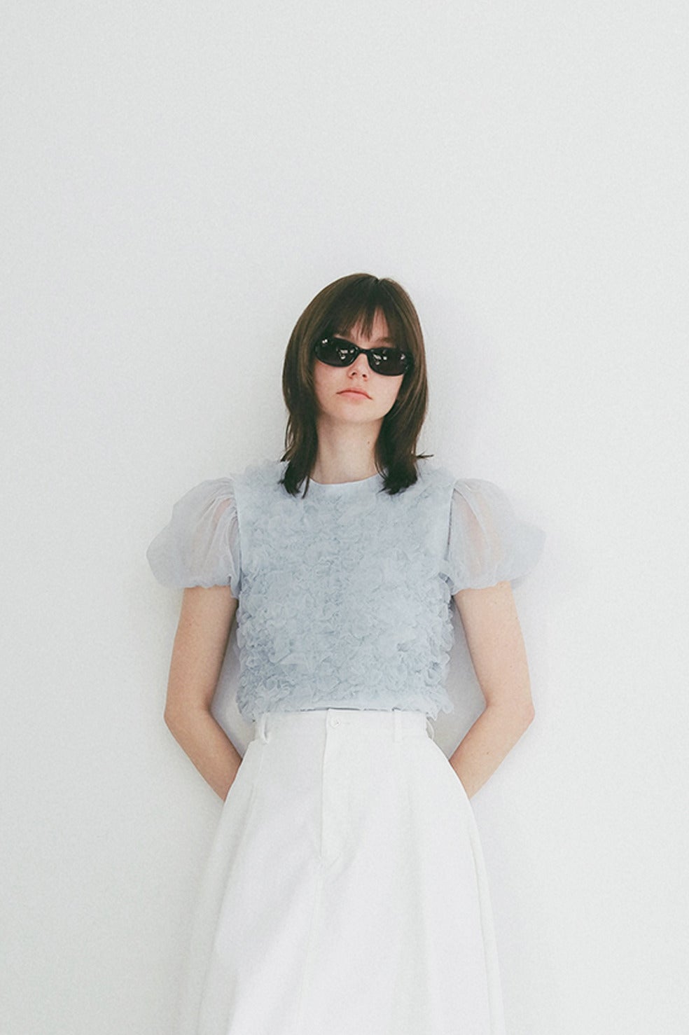 TULLE VEST LAYERED TOPS 10105-1173｜CLANE クラネ通販