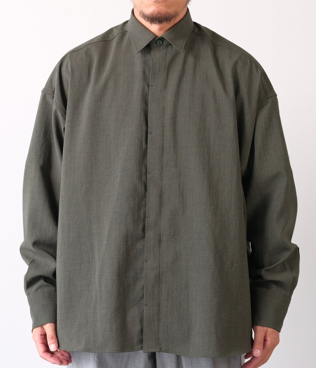 FLY FRONT MEGA BIG SHIRTS 1062611009｜junhashimoto（ジュンハシモト