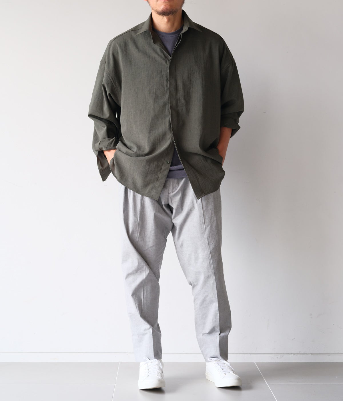 FLY FRONT MEGA BIG SHIRTS 1062611009｜junhashimoto（ジュンハシモト