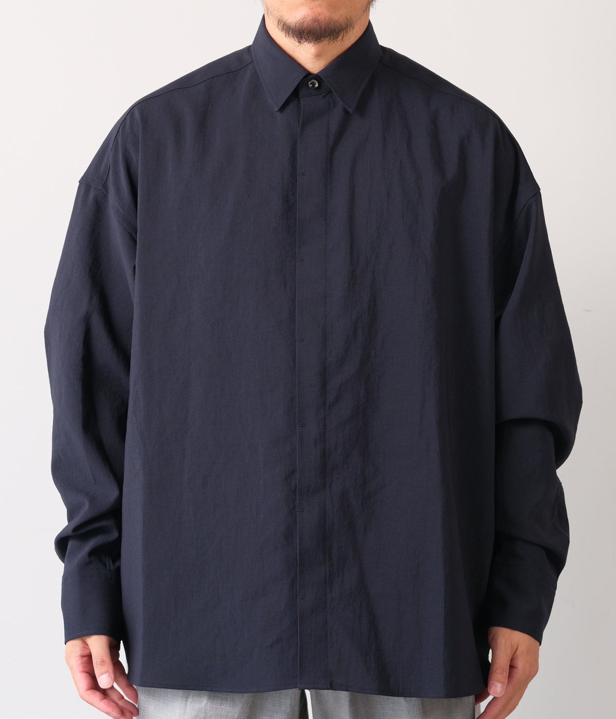 FLY FRONT MEGA BIG SHIRTS 1062611009｜junhashimoto（ジュンハシモト