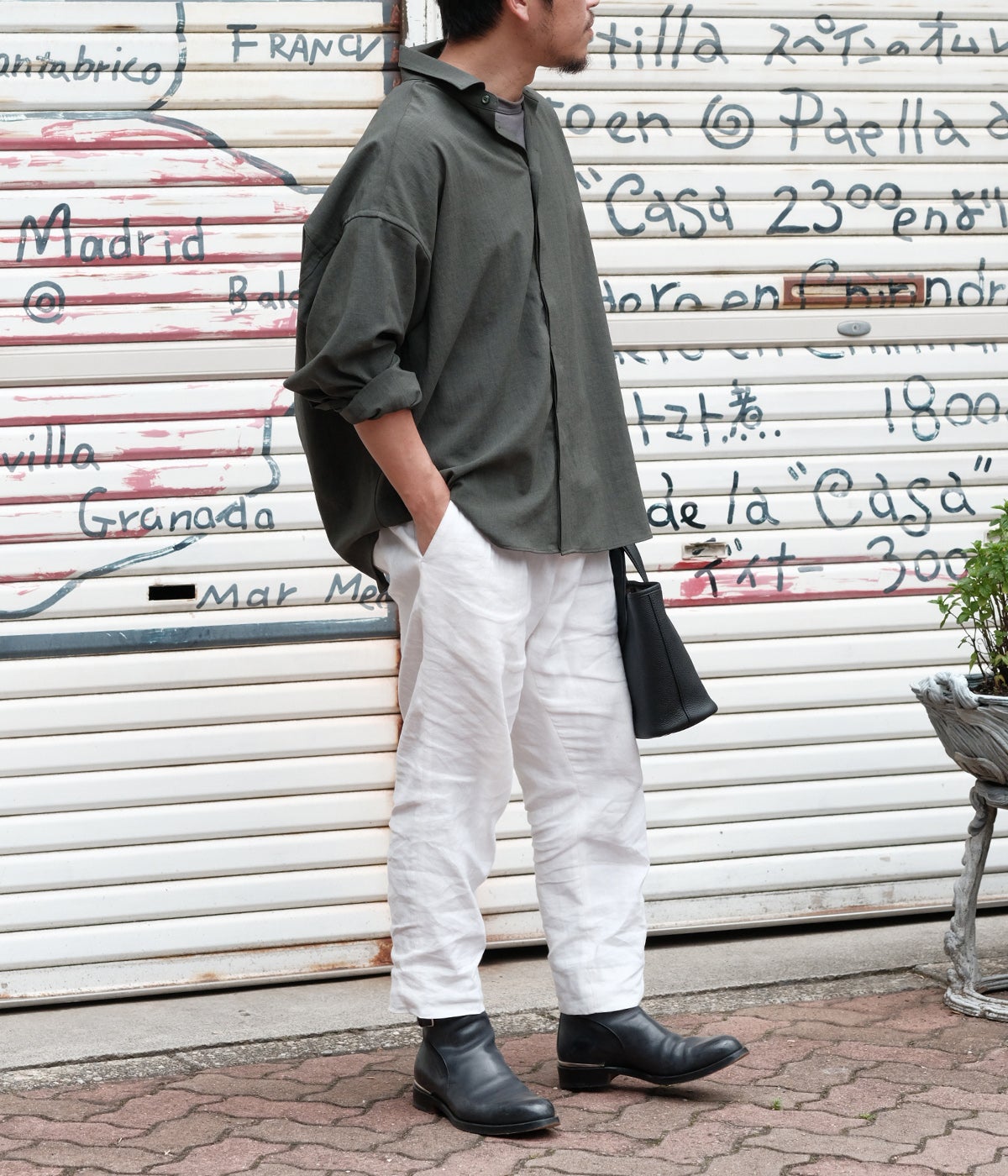 FLY FRONT MEGA BIG SHIRTS 1062611009｜junhashimoto（ジュンハシモト