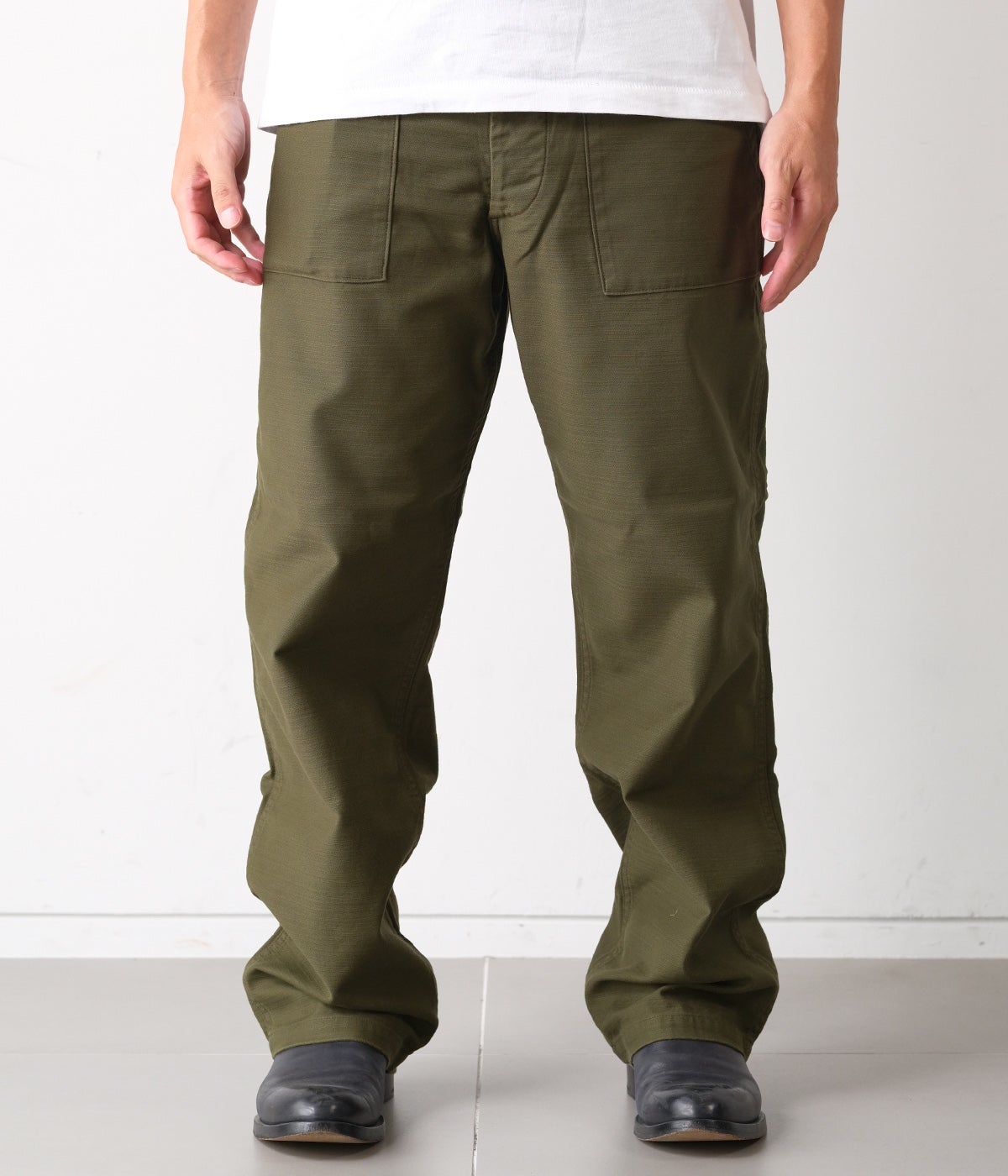 Cotton Back-Satin Baker Pants (Wide Tapered) PTLM-196-OW｜CIOTA