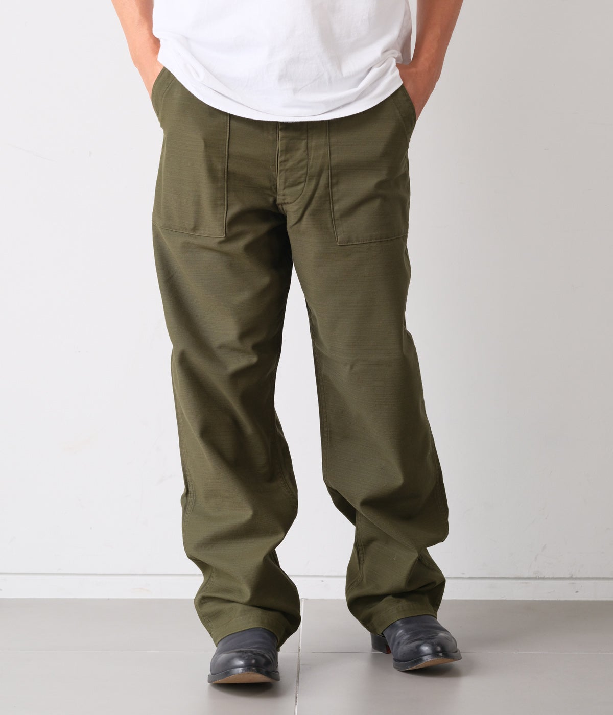 Cotton Back-Satin Baker Pants (Wide Tapered) PTLM-196-OW｜CIOTA